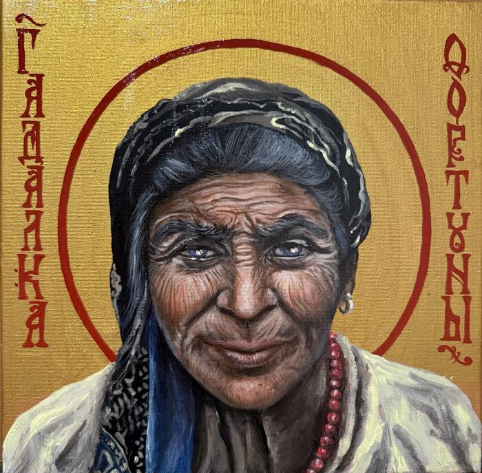 Fortune Teller, 2025, acrylic on canvas, 12 x 12 in. / 30.48 x 30.48 cm.