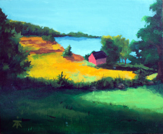 Early Morning, 2023, acrylics, 11 x 14 in. / 27.94 x 35.56 cm.