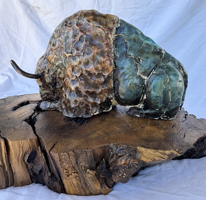 Seeker, 2025, mixed media, 12 x 24 x 14 in. / 30.48 x 60.96 x 35.56 cm.