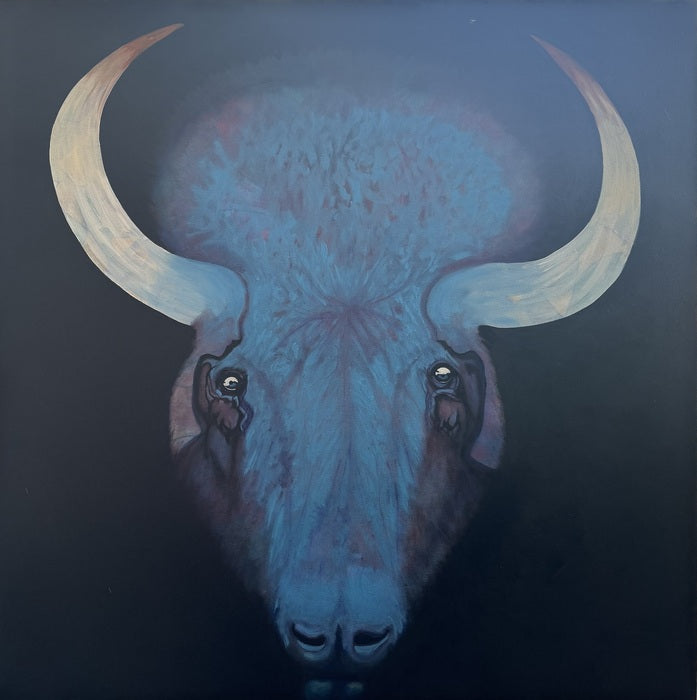 She Who Becomes the Sky, 2025, oil on canvas, 36 x 36 in. / 91.44 x 91.44 cm.