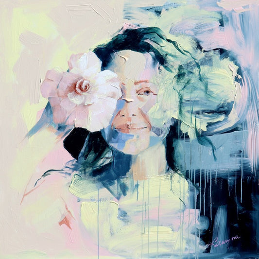 I FEEL IT, 2025, acrylic on canvas, 100 x 100 cm. / 39.3 x 39.3 in.