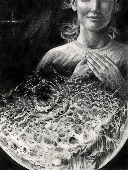 When I Close My Eyes, I See Even Better, 2025, graphite pencil on paper, 20 x 16 in. / 50.8 x 40.64 cm.