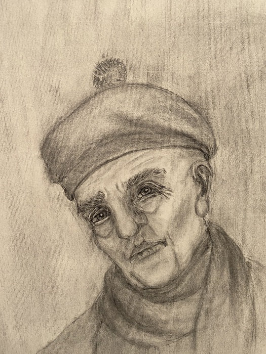 Untitled, 2025, charcoal, 15 x 13 in. / 38.1 x 33.02 cm.