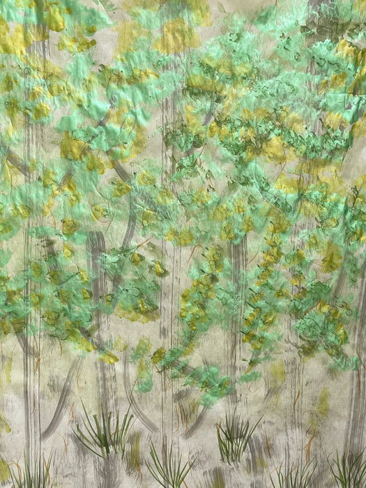 Cosmos Breathing, 2025, ink and brush on rice paper, 20 x 22 in. / 50.8 x 55.88 cm.