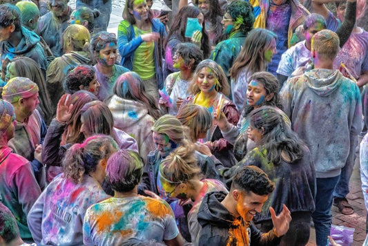 Holi Revelers, 2021, digital photography, 20 x 30 in. / 50.8 x 76.2 cm.