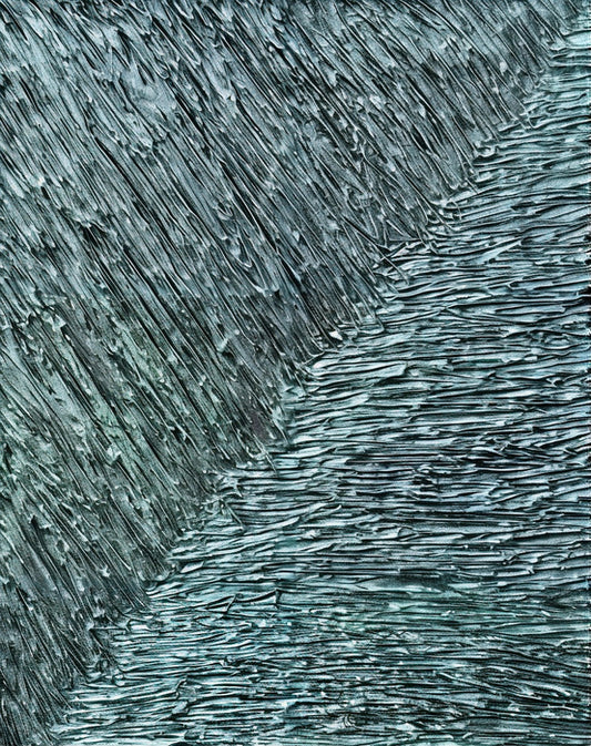 Pine Needles #3, 2025, acrylic and modeling paste, 20 x 16 in. / 50.8 x 40.64 cm.