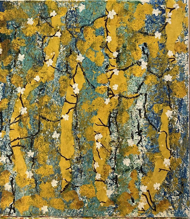 Vines That Bind, 2024, mixed media, 18 x 18 in. / 45.72 x 45.72 cm.