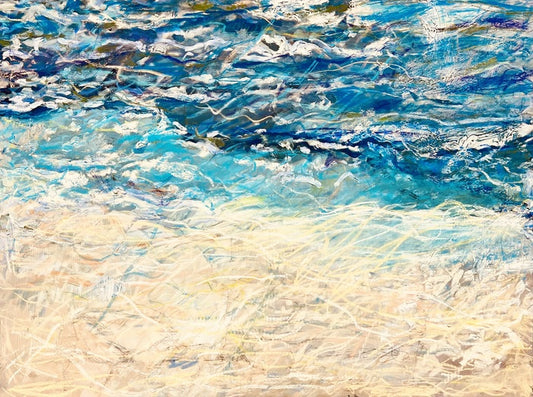 Edge of a Wave, 2024, mixed media on canvas, 30 x 40 in. / 76.2 x 101.6 cm.