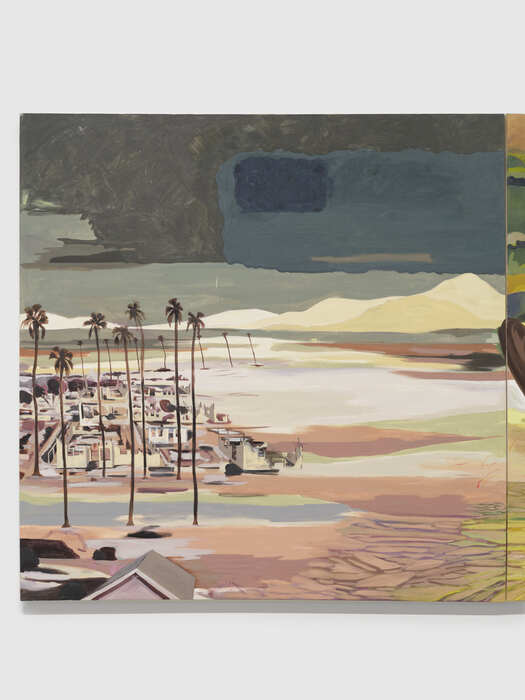 Traditional American Solutions, 2025, oil on canvas, 75 x 46 in. / 190.5 x 116.84 cm.