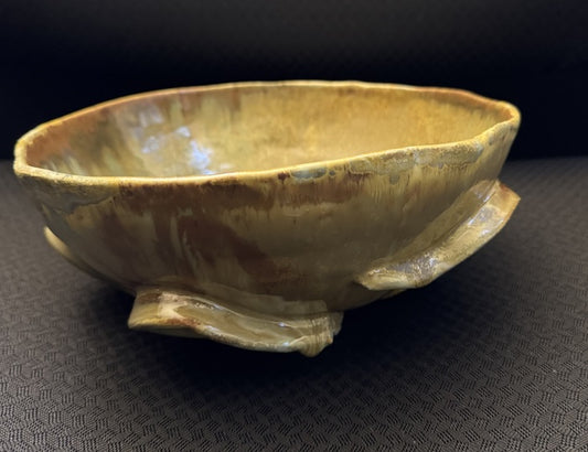 River Sediment, 2025, woodfired stoneware, 9.5 x 22.5 x 22.5 cm. / 3.7 x 8.8 x 8.8 in.