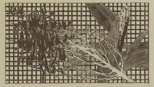 Maíz, 2025, relief print, 9 x 16 in. / 22.86 x 40.64 cm.