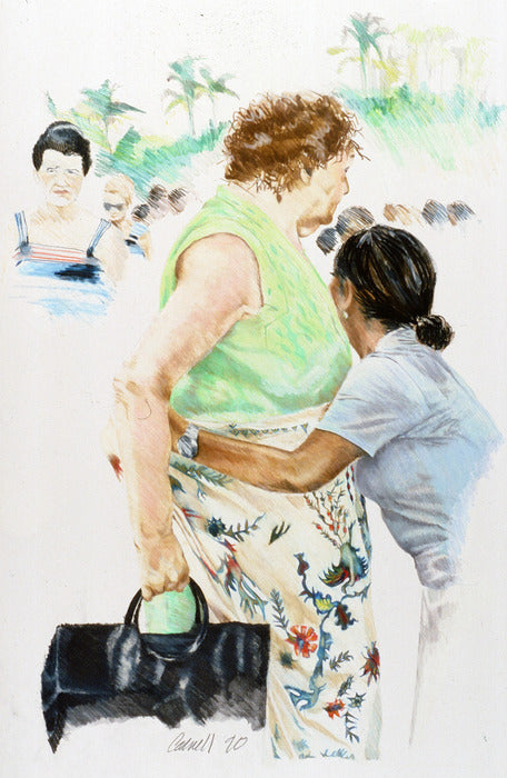 Going Native or Trying, 1990, oil pastel, 33 x 24 in. / 83.82 x 60.96 cm.