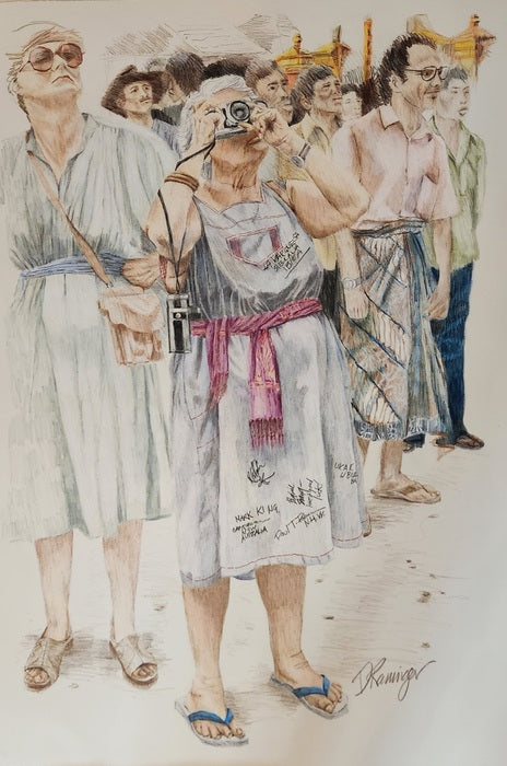 Capturing the Moment, 1999, oil pastel, 28 x 33 in. / 71.12 x 83.82 cm.