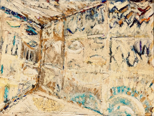 Hieroglyphics 3, 2021, mixed media on canvas, 36 x 48 in. / 91.44 x 121.92 cm.