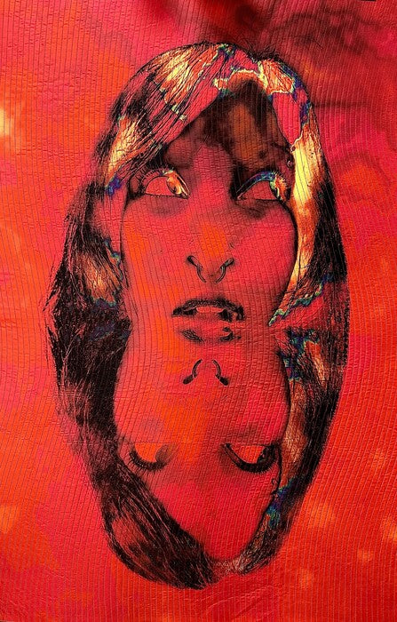 Deepened, 2025, fiber art, 47 x 31 in. / 119.38 x 78.74 cm.