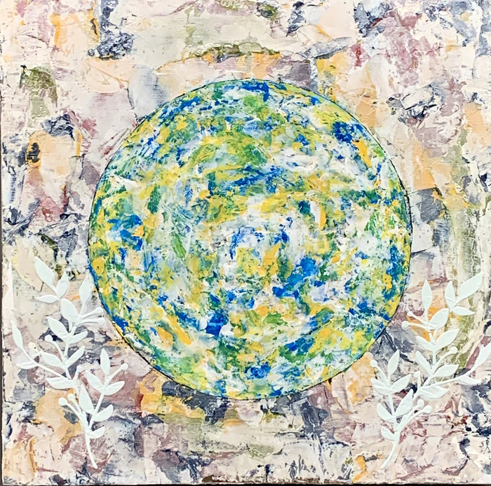 Vision of Hildegard #6, 2025, mixed media, 12 x 12 in. / 30.48 x 30.48 cm.