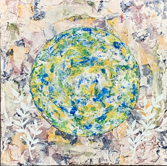 Vision of Hildegard #6, 2025, mixed media, 12 x 12 in. / 30.48 x 30.48 cm.