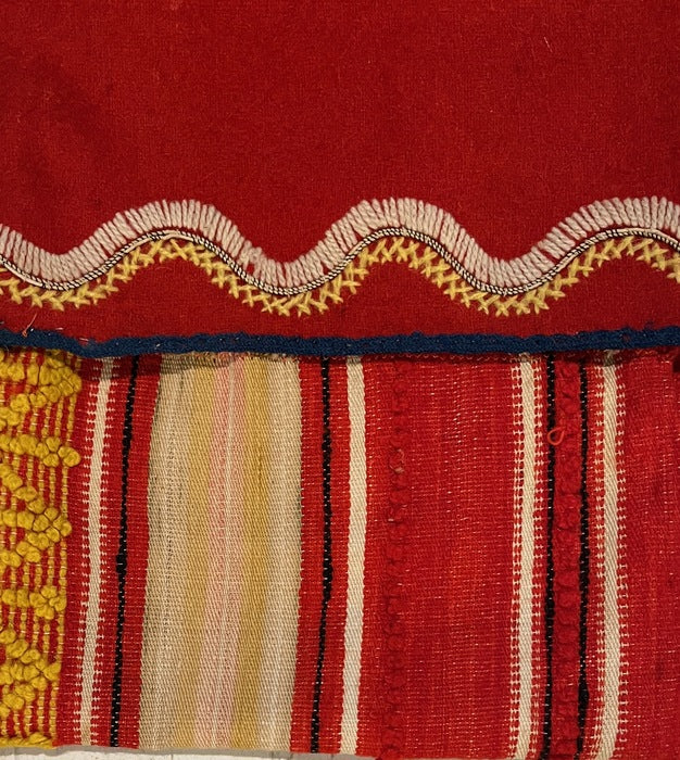 Back Heirloom's From my Mother, 2025, fiber art, 8 x 9 in. / 20.32 x 22.86 cm.