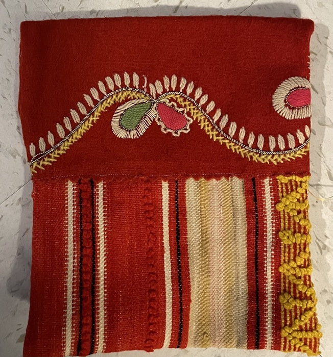 Back Heirloom's From my Mother, 2025, fiber art, 8 x 9 in. / 20.32 x 22.86 cm.