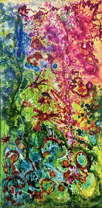 Verde, [Spanish for: Green], 2024, mixed media, 48 x 24 in. / 121.92 x 60.96 cm.