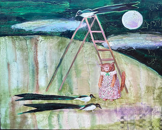 Green Moon, 2023, acrylic on canvas, 24 x 36 in. / 60.96 x 91.44 cm.