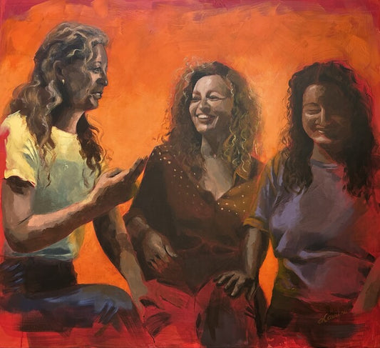 CONNECTION, 2025, acrylic on canvas, 110 x 100 cm. / 43.3 x 39.3 in.