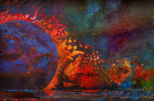 Eclipsing the Golden Orb, 2025, archival inkjet print, 23 x 15 in. / 58.42 x 38.1 cm.