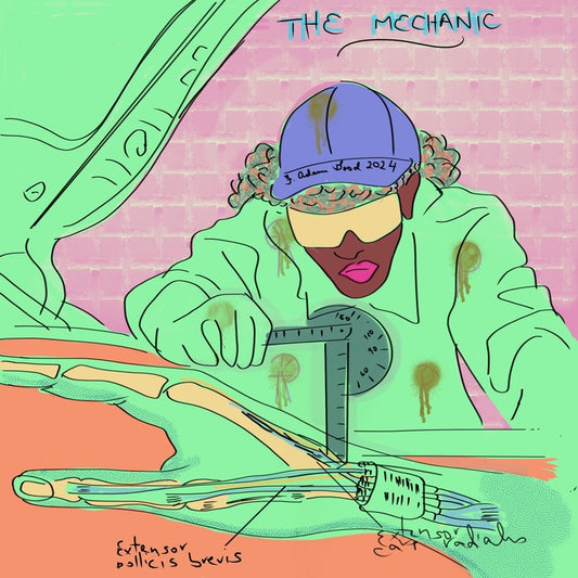 The Mechanic, 2023, digital, 24 x 36 in. / 60.96 x 91.44 cm.