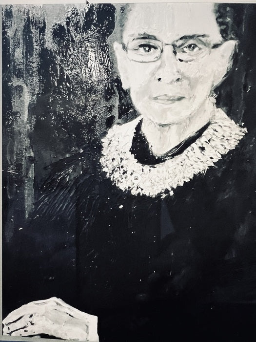 RBG, 2021, mixed media, 12 x 12 in. / 30.48 x 30.48 cm.