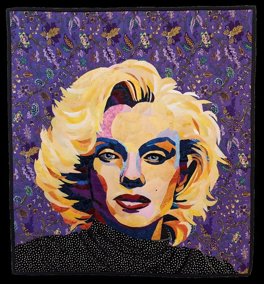 Marilyn, 2023, textile art, 35 x 32 in. / 88.9 x 81.28 cm.