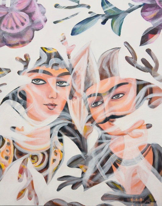 Distorted Elegance, 2025, acrylic on canvas, 30 x 24 in. / 76.2 x 60.96 cm.