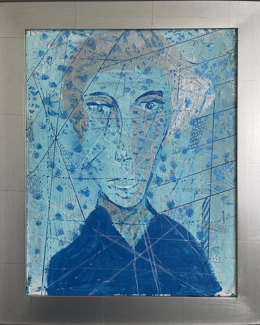 Existence Tissue, 2023, mixed media, 22 x 25 in. / 55.88 x 63.5 cm.