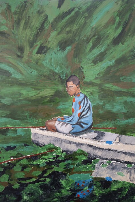 Just a Drop, 2025, oil on canvas, 40 x 30 in. / 101.6 x 76.2 cm.