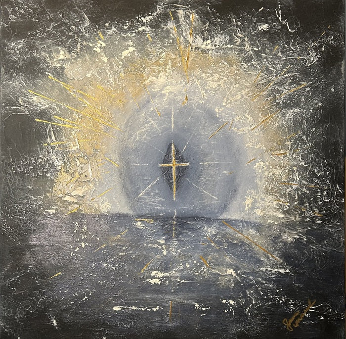 The Holy Gaze, 2025, acrylic on canvas, 24 x 24 in. / 60.96 x 60.96 cm.