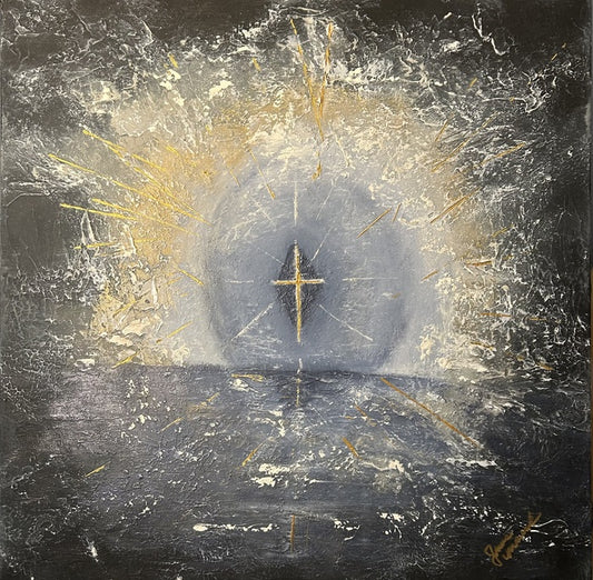 The Holy Gaze, 2025, acrylic on canvas, 24 x 24 in. / 60.96 x 60.96 cm.