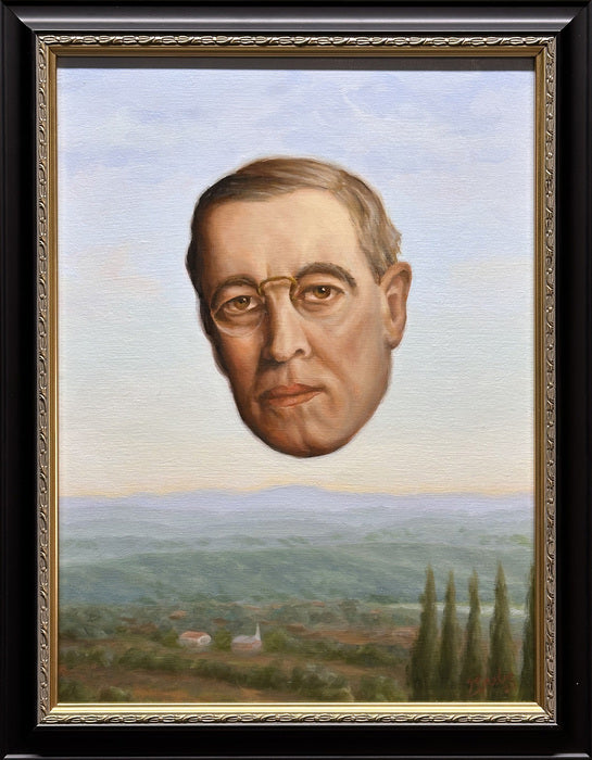 Woodrow Wilson: The War Is Over, 2024, oil on canvas, 16 x 12 in. / 40.64 x 30.48 cm.