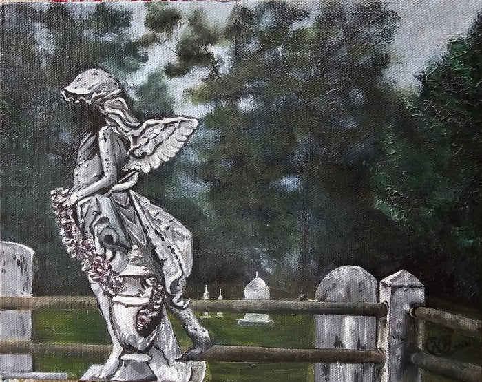 Katrina, 2021, oil paint, 11 x 6 in. / 27.94 x 15.24 cm.