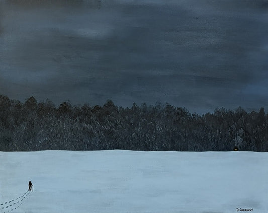 Homecoming, 2025, acrylic on canvas, 22 x 28 in. / 55.88 x 71.12 cm.