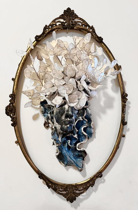 Veil of Opulence, 2025, mixed media, 14 x 22 in. / 35.56 x 55.88 cm.
