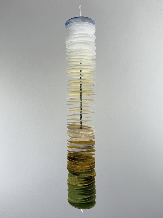 Echoes of the Unknown, 2025, mixed media, 10.75 x 1.75 in. / 27.3 x 4.4 cm.