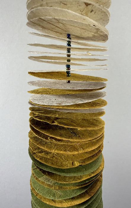 Echoes of the Unknown, 2025, mixed media, 10.75 x 1.75 in. / 27.3 x 4.4 cm.