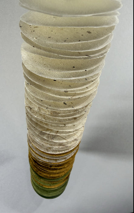 Echoes of the Unknown, 2025, mixed media, 10.75 x 1.75 in. / 27.3 x 4.4 cm.