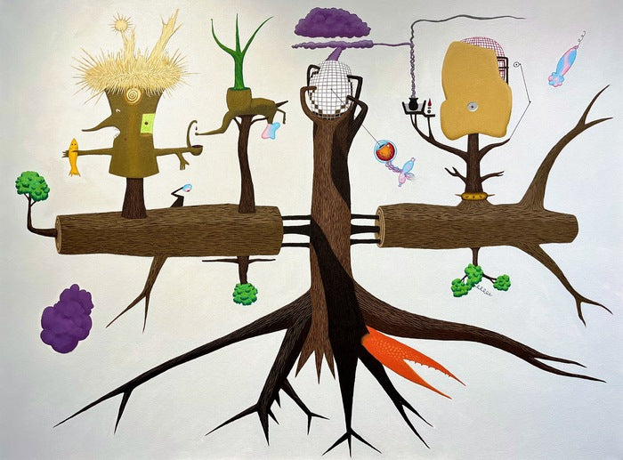 Negative Causality, 2024, acrylic, 30 x 40 in. / 76.2 x 101.6 cm.