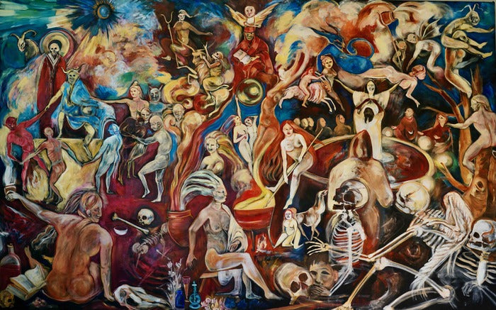 Sabbath, 2024, oil on canvas, 4 x 9 ft. / 48 x 108 in.