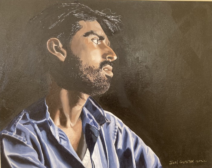 Tired, 2023, oil paint, 20 x 16 in. / 50.8 x 40.64 cm.