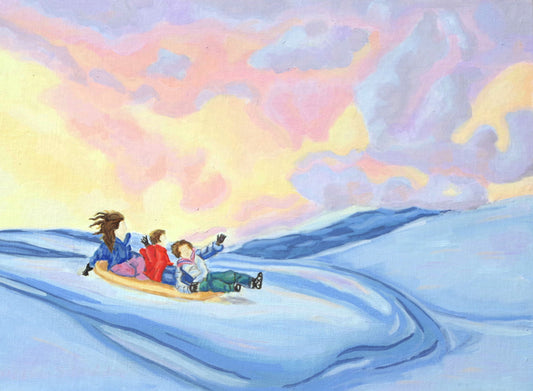 February, 2022, oil on linen panel, 9 x 12 in. / 22.86 x 30.48 cm.