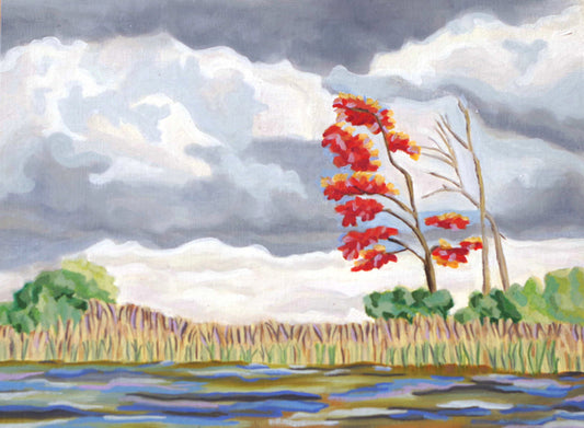 November Wind, 2022, oil on linen panel, 12 x 9 in. / 30.48 x 22.86 cm.