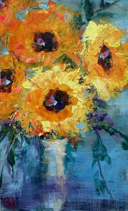 Sunshine, 2025, acrylic, 5 x 8 in. / 12.7 x 20.32 cm.