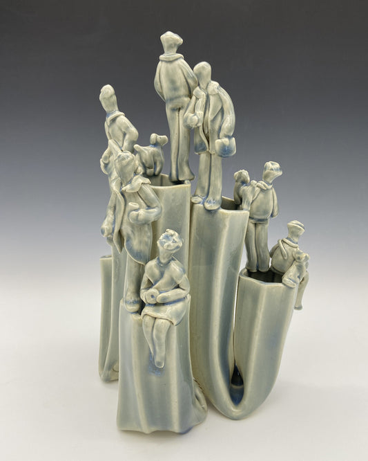 Intersection, 2025, ceramic stoneware, 10.5 x 7 x 6.5 in. / 26.67 x 17.78 x 16.51 cm.