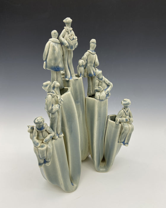 Intersection, 2025, ceramic stoneware, 10.5 x 7 x 6.5 in. / 26.67 x 17.78 x 16.51 cm.